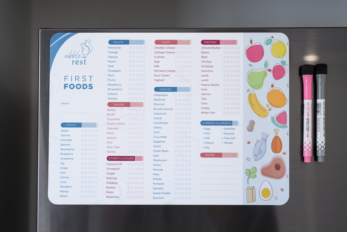 First Bites Baby Food - Nibble & Rest First Foods Tracker